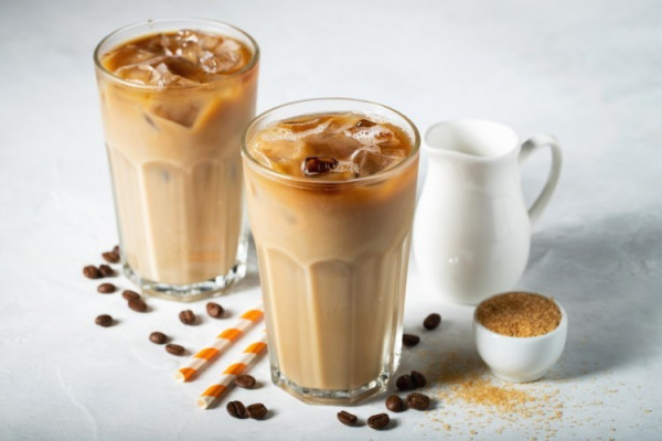 Iced coffee with milk