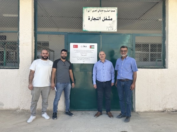 جمعية المشروع الإنشائي العربي تستلم معدات وماكينات لورشة النجارة بدعم من الوكالة التركية للتعاون والتنسيق (تيكا)